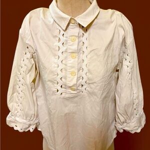 Anthropologie Maeve Cream Top